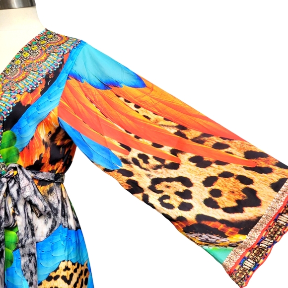 Ranee's long Sleeve Print Robe Size OS in Excellent Condition - Picture 10 of 13